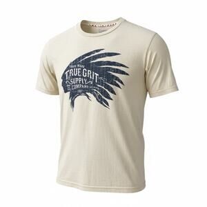 True Grit Indian head Tshirt Sz Large 100% cotton